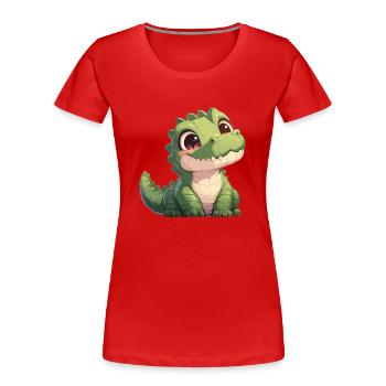 Krokodile Krokodil - Frauen Premium Bio T-Shirt - Rot - Vorne - Mia (176cm)