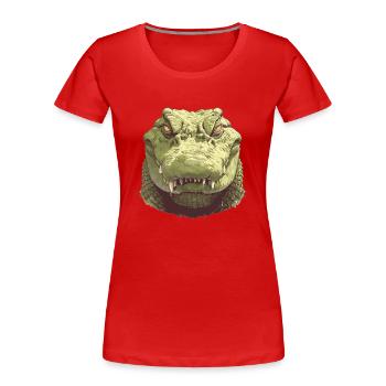 Krokodile Krokodil - Frauen Premium Bio T-Shirt - Rot - Vorne - Mia (176cm)