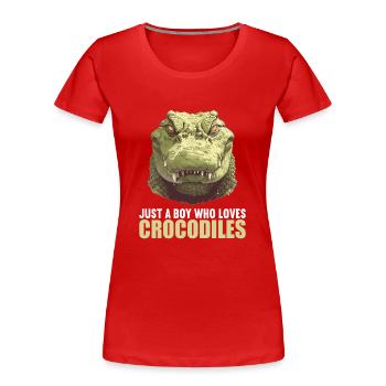 Krokodile Krokodil - Frauen Premium Bio T-Shirt - Rot - Vorne - Mia (176cm)