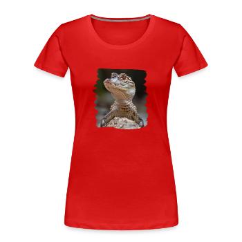 Krokodile Krokodil - Frauen Premium Bio T-Shirt - Rot - Vorne - Mia (176cm)