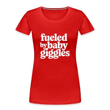 Elternschafts-humor Neue Väter Haben Zum Ersten - Frauen Premium Bio T-Shirt - Rot - Vorne - Mia (176cm)