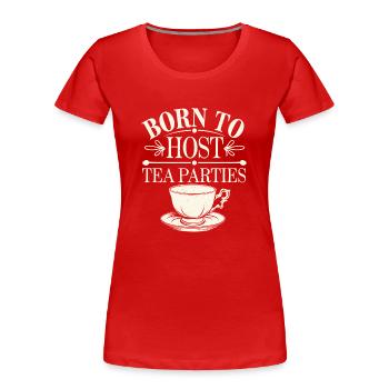Geschichtsfächer Aus Der Viktorianischen Zeit, - Frauen Premium Bio T-Shirt - Rot - Vorne - Mia (176cm)