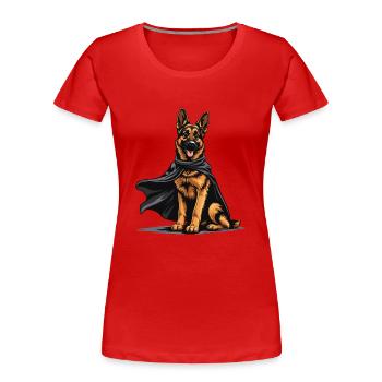 BERGER - T-shirt bio Premium Femme - rouge - Devant - Mia (176cm)