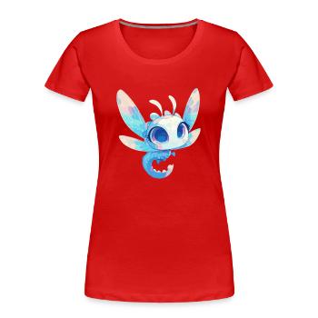Libellen Libelle - Frauen Premium Bio T-Shirt - Rot - Vorne - Mia (176cm)