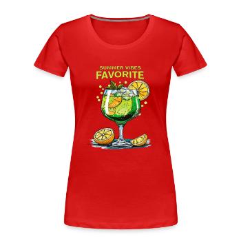 DRINK SPRITZ SUMMER VIBES FAVORITE - Women's Premium Organic T-Shirt - red - Front - Mia (176cm)
