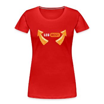 Repose-jambes Déclaration humoristique pour les personnes détendues - T-shirt bio Premium Femme - rouge - Devant - Mia (176cm)