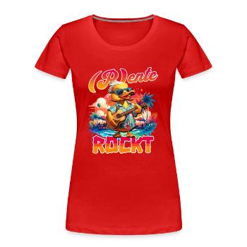 Rentner Rente Sprüche Geschenk Lustig - Frauen Premium Bio T-Shirt - Rot - Vorne - Mia (176cm)