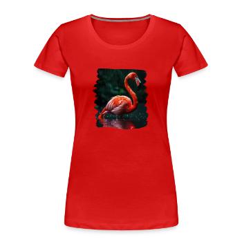 Flamingos Flamingo - Women's Premium Organic T-Shirt - red - Front - Mia (176cm)