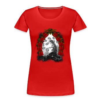 Conte de fées Conte de fées Personnage Fantôme Halloween Chats Chat - T-shirt bio Premium Femme - rouge - Devant - Mia (176cm)
