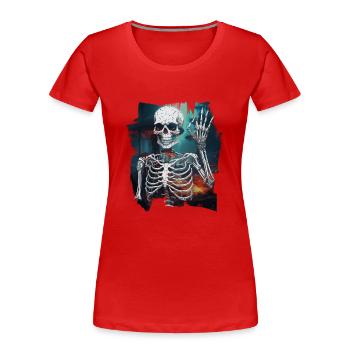 Halloween Geist Geister Naturliebhaber - Frauen Premium Bio T-Shirt - Rot - Vorne - Mia (176cm)