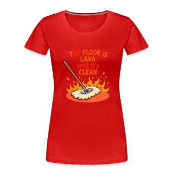 Frühjahrsputz-enthusiasten, Neuanfang Und - Frauen Premium Bio T-Shirt - Rot - Vorne - Mia (176cm)