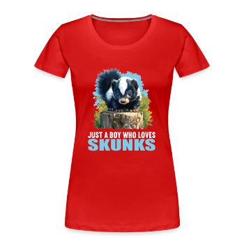 Skunks Skunk - Women's Premium Organic T-Shirt - red - Front - Mia (176cm)