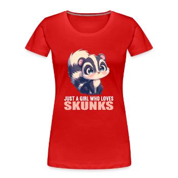 Skunks Skunk - Women's Premium Organic T-Shirt - red - Front - Mia (176cm)