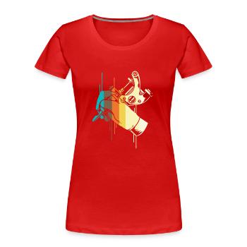 Tattoo Artist Tattoo Artist Tattooed Tattoo - Women's Premium Organic T-Shirt - red - Front - Mia (176cm)