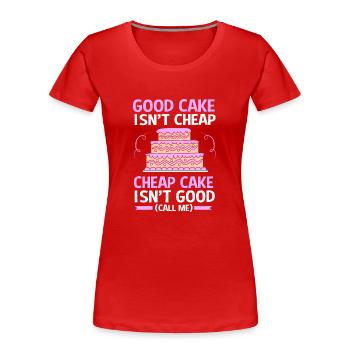 Torte Törtchen Dekoration Kuchen - Frauen Premium Bio T-Shirt - Rot - Vorne - Mia (176cm)