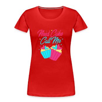 Torte Törtchen Dekoration Kuchen - Frauen Premium Bio T-Shirt - Rot - Vorne - Mia (176cm)
