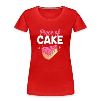 Torte Törtchen Dekoration Kuchen - Frauen Premium Bio T-Shirt - Rot - Vorne - Mia (176cm)