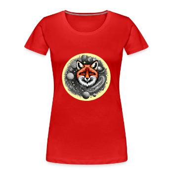 Fox Foxes Planet Planet - Women's Premium Organic T-Shirt - red - Front - Mia (176cm)
