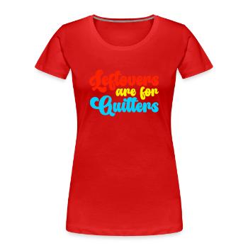 Les restes sont pour les fumeurs Citation alimentaire amusante - T-shirt bio Premium Femme - rouge - Devant - Mia (176cm)