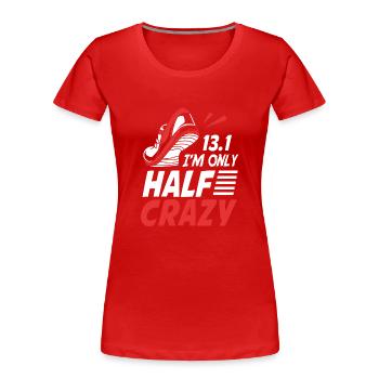 Marathon Marathon Runner - Women's Premium Organic T-Shirt - red - Front - Mia (176cm)