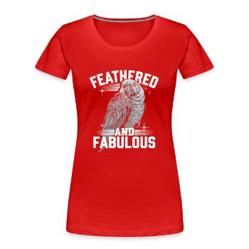 Papageienbesitzer Papageienleben Und Exotischer - Frauen Premium Bio T-Shirt - Rot - Vorne - Mia (176cm)