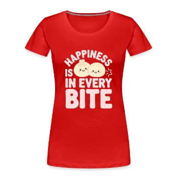Dim-sum lovers of Chinese cuisine and dumplings - Women's Premium Organic T-Shirt - red - Front - Mia (176cm)