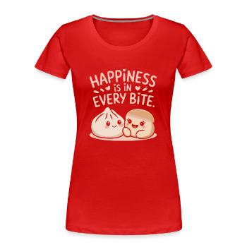 Dim-sum lovers of Chinese cuisine and dumplings - Women's Premium Organic T-Shirt - red - Front - Mia (176cm)