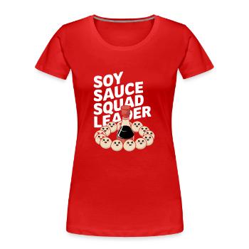 Dim-sum lovers of Chinese cuisine and dumplings - Women's Premium Organic T-Shirt - red - Front - Mia (176cm)