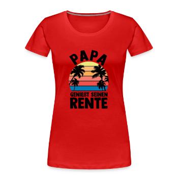 Vacation Vacationer Father Dad - Women's Premium Organic T-Shirt - red - Front - Mia (176cm)