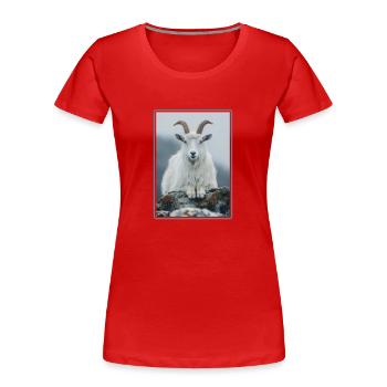 Ziegen Ziege - Frauen Premium Bio T-Shirt - Rot - Vorne - Mia (176cm)