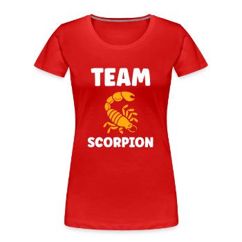 Skorpion - Frauen Premium Bio T-Shirt - Rot - Vorne - Mia (176cm)