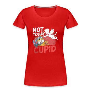 Single & Anti Liebe Valentinstag Not today cupid - Frauen Premium Bio T-Shirt - Rot - Vorne - Mia (176cm)