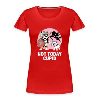 Single & Anti Liebe Valentinstag Not today cupid - Frauen Premium Bio T-Shirt - Rot - Vorne - Mia (176cm)