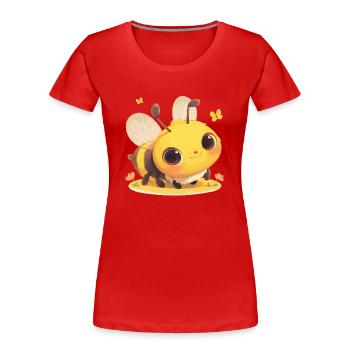Bienen Biene - Frauen Premium Bio T-Shirt - Rot - Vorne - Mia (176cm)