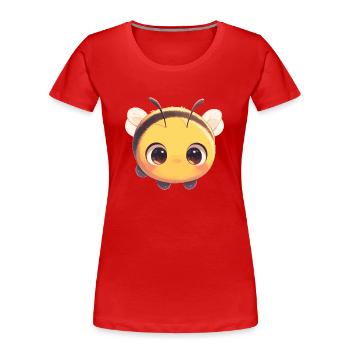 Bienen Biene - Frauen Premium Bio T-Shirt - Rot - Vorne - Mia (176cm)