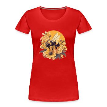 Bienen Biene - Frauen Premium Bio T-Shirt - Rot - Vorne - Mia (176cm)