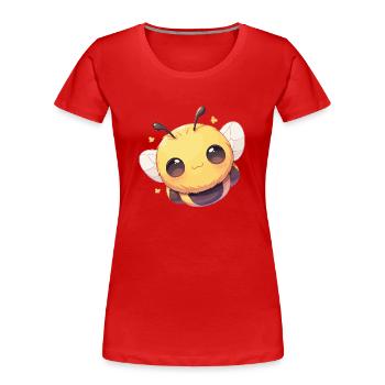 Bienen Biene - Frauen Premium Bio T-Shirt - Rot - Vorne - Mia (176cm)