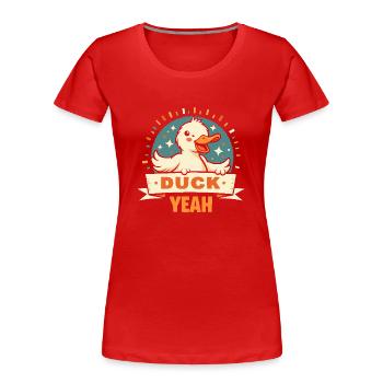 Nutztier-enten-enthusiasten Hinterhof-enten - Frauen Premium Bio T-Shirt - Rot - Vorne - Mia (176cm)