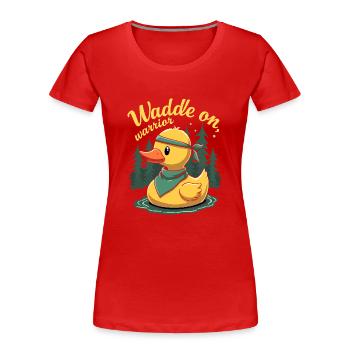 Nutztier-enten-enthusiasten Hinterhof-enten - Frauen Premium Bio T-Shirt - Rot - Vorne - Mia (176cm)