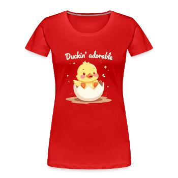 Nutztier-enten-enthusiasten Hinterhof-enten - Frauen Premium Bio T-Shirt - Rot - Vorne - Mia (176cm)