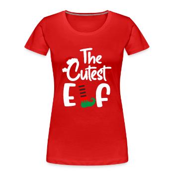 Weihnachten Weihnachts Elfen - Frauen Premium Bio T-Shirt - Rot - Vorne - Mia (176cm)