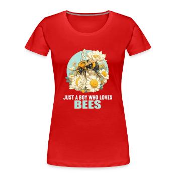Bienen Biene - Frauen Premium Bio T-Shirt - Rot - Vorne - Mia (176cm)
