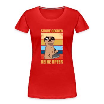 Recherche d’adversaires Curling Curling - T-shirt bio Premium Femme - rouge - Devant - Mia (176cm)