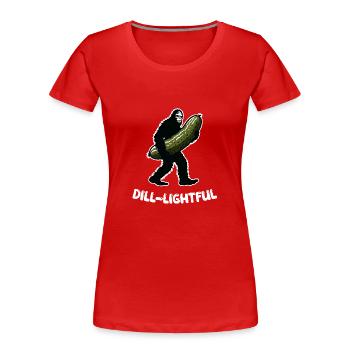 Dane-lightful Cornichon Aneth Bigfoot Sasquatch Sungl - T-shirt bio Premium Femme - rouge - Devant - Mia (176cm)