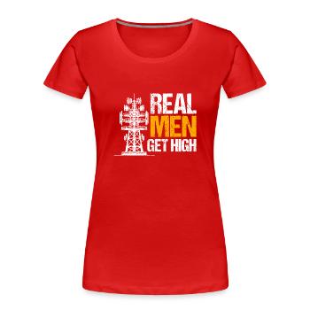 Grimpeurs industriels Tours Grimpeurs industriels - T-shirt bio Premium Femme - rouge - Devant - Mia (176cm)