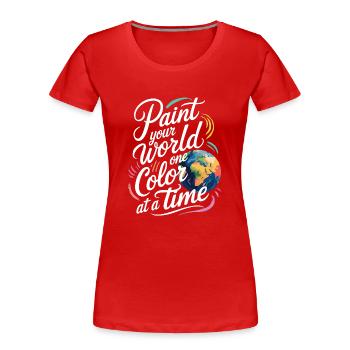 Passe-temps créatif pour les débutants dans le - T-shirt bio Premium Femme - rouge - Devant - Mia (176cm)