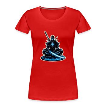Samurai Sci-Fi Cyber Punk Anime manga - Frauen Premium Bio T-Shirt - Rot - Vorne - Mia (176cm)