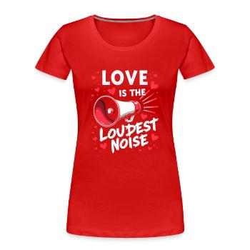 Grunge Valentine’s Day Dark Romance Edgy Love - Frauen Premium Bio T-Shirt - Rot - Vorne - Mia (176cm)