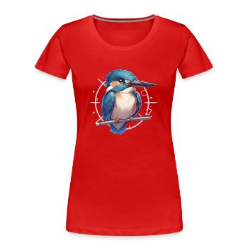 Eisvögel Eisvogel - Frauen Premium Bio T-Shirt - Rot - Vorne - Mia (176cm)
