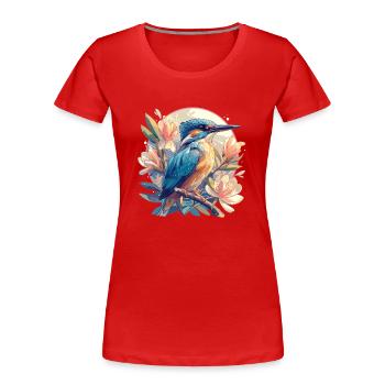 Eisvögel Eisvogel - Frauen Premium Bio T-Shirt - Rot - Vorne - Mia (176cm)